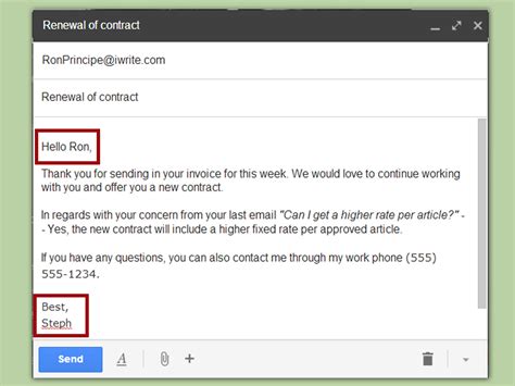 Professional Email Examples Greetings For