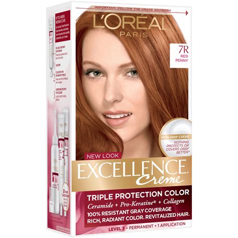 Loreal Paris Excellence Créme Permanent Hair Color 7r Red Penny Shop Hair Color At H E B