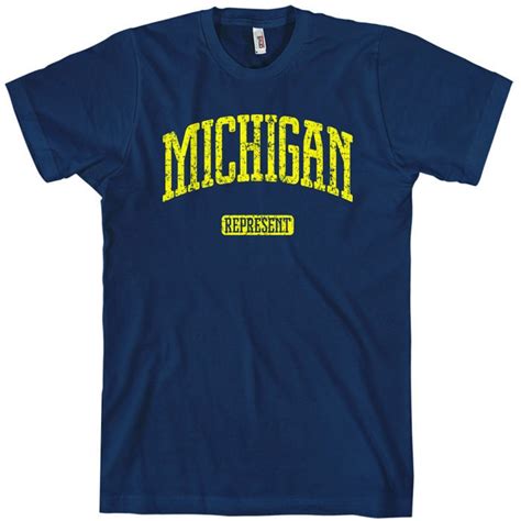 Michigan T Shirt Represent Tee Men And Unisex Xs S M L Etsy
