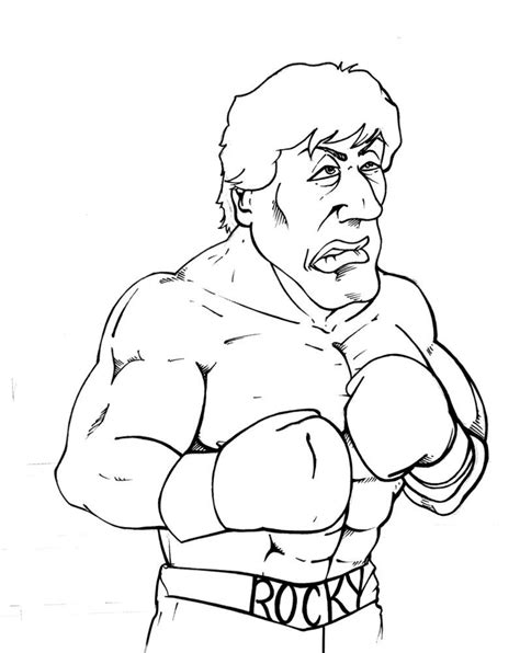 Rocky Coloring Pages For Favors Rocky Balboa Rocky Sketches