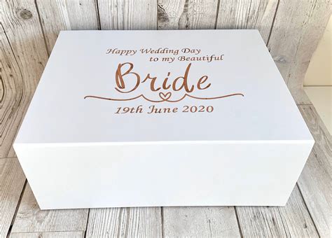 Personalised Bride Gift Box Bride Wedding Day Box Wedding Etsy UK