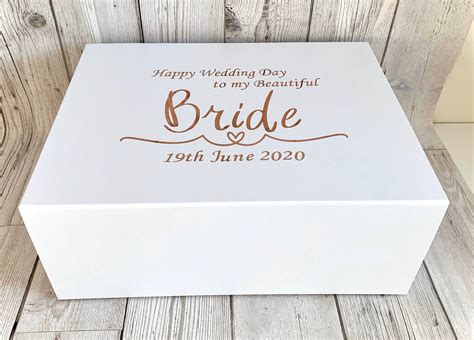 Personalised Bride Gift Box Bride Wedding Day Box Wedding Etsy Uk