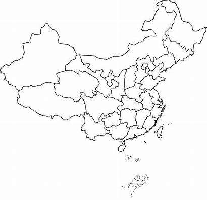 China Map Blank Provinces Mercator Carte Svg