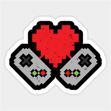 Video Gamer Love Couple Gaming Couple Sticker Teepublic
