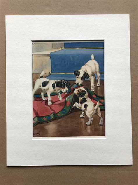 1931 Original Vintage Puppy Print Canine Decor Dog Art Nursery
