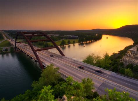 Sunset At The Loop 360 Bridge Austin Tx Nomadicpursuits Flickr