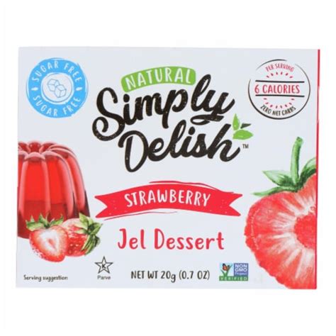 simply delish jel dessert strawberry case of 6 1 6 oz 6 pack 7 ounce each mariano s