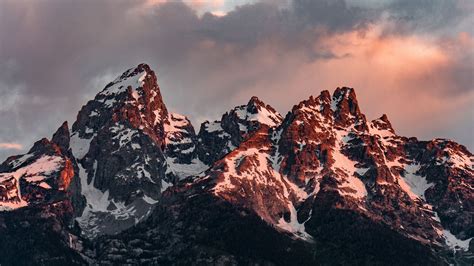 Download Wallpaper 1920x1080 Rocks Peaks Snow Snowy Mountains Full