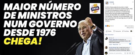 Novo Governo De António Costa Terá O Maior Número De Ministros Desde 1976 Polígrafo