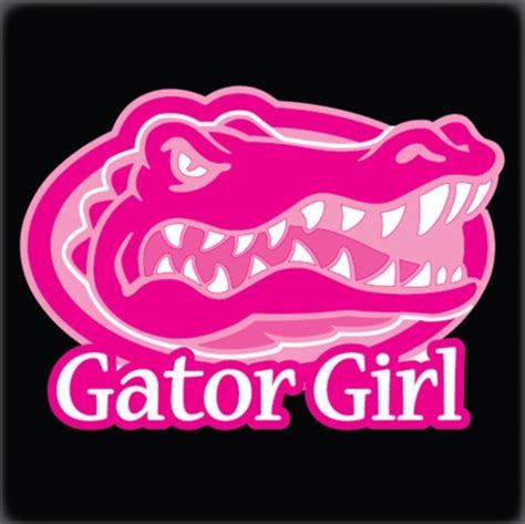 Florida Gators Sticker Decal Gator Girl 4in Pink