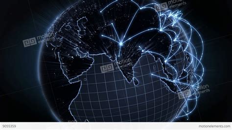 Growing Network Connection Around The World Global Internet Concept