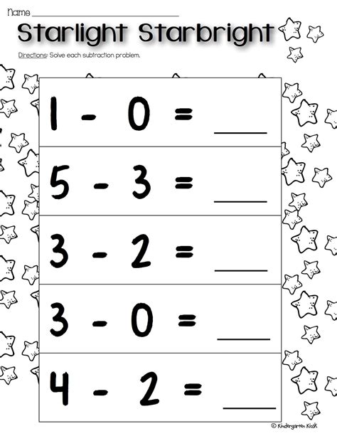 Kindergarten Subtraction Worksheets — Kindergarten Kiosk