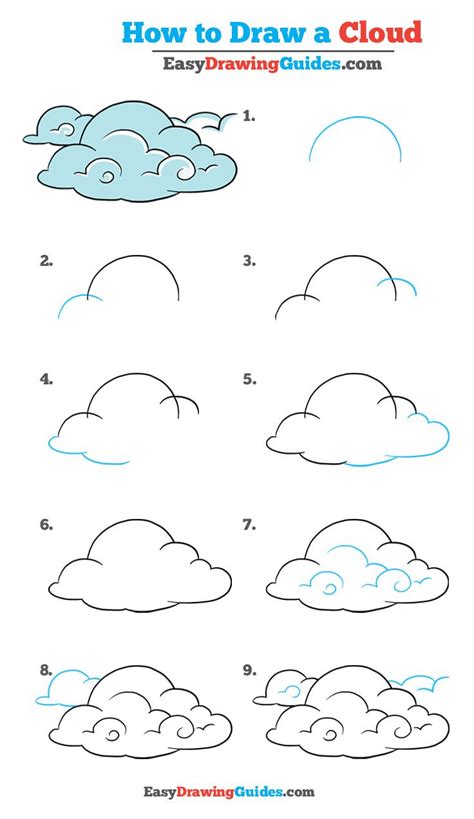 How To Draw Clouds Really Easy Drawing Tutorial Easy