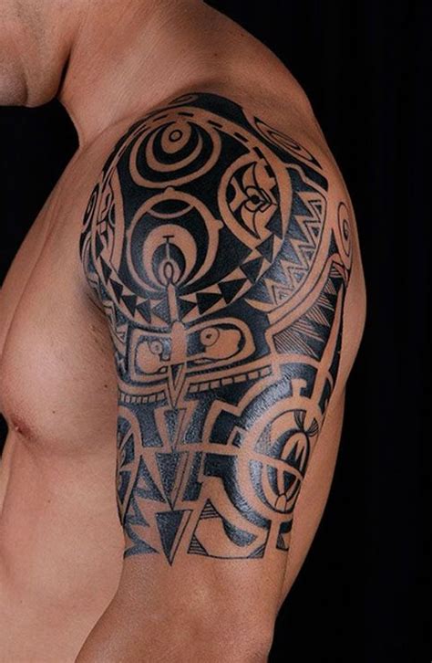 Tribal Shoulder Tattoos For Guys