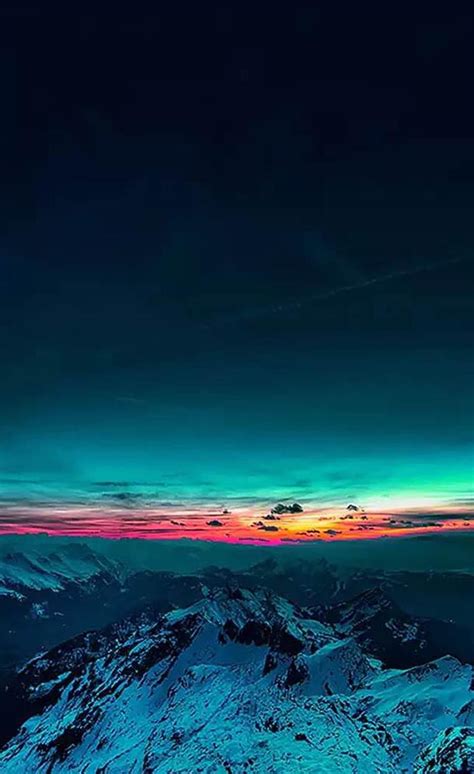 Sky On Fire Mountain Range Sunset Iphone 4s Hd Phone Wallpaper Pxfuel