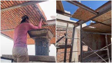 Albañiles De Jalisco Logran Construir Un Techo De Ladrillos Sin Una Base El Video De Tiktok Se