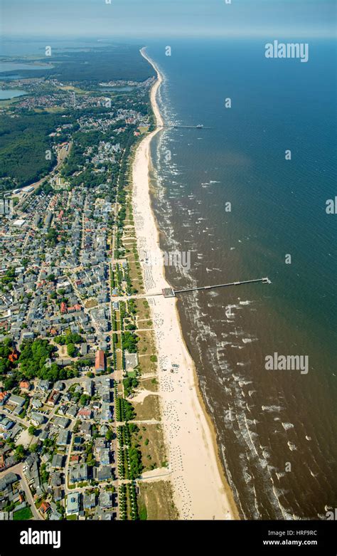 Seaside Resort Ahlbeck With Beach Heringsdorf Usedom Island Baltic Sea Mecklenburg Western