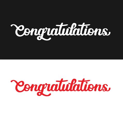 Congratulations Hand Lettering Vector Illustration 3164887 Vector Art