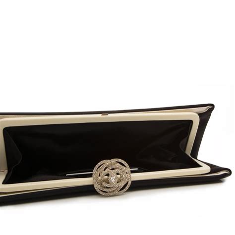 Chanel Black Satin Clutch At 1stdibs Chanel Satin Clutch Black Satin