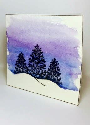 With christmas just around the corner, what better way to get into the christmas spirit than to do some you have come to the right place at the best ideas for kids to get inspired with so many fun. Easy Blue and Purple Watercolor Christmas Tree Card ...