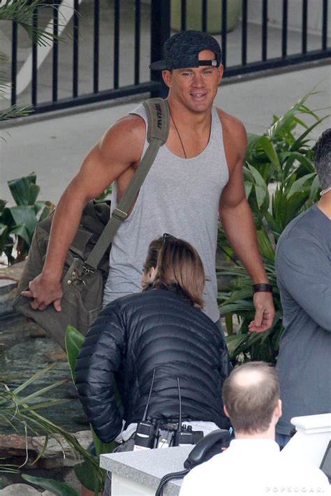 Channing Tatum Showed Off His Muscles And His Tan While Filming Magic