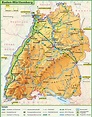 Large detailed map of Baden-Württemberg