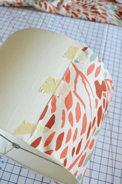 Covering A Lampshade With Fabric Tutorial Cover Lampshade Lamp