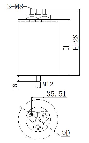 3 Phase Self Healing Shunt Power Capacitor Round Type Saifu