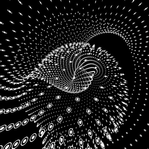 An Abstract Black And White Image With Circles In The Center Forming A