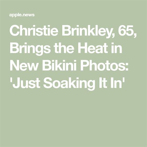 Christie Brinkley 65 Brings The Heat In New Bikini Photos Just