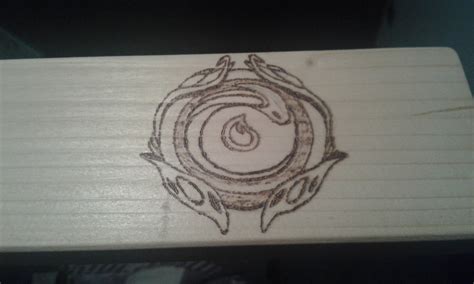 Heres My First Attempt At Wood Burning The Ionia Crest Leagueoflegends