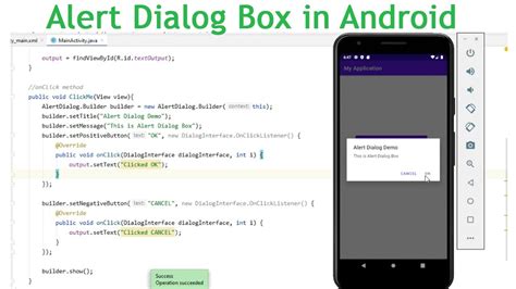 Alert Dialog Box In Android Studio Java Youtube
