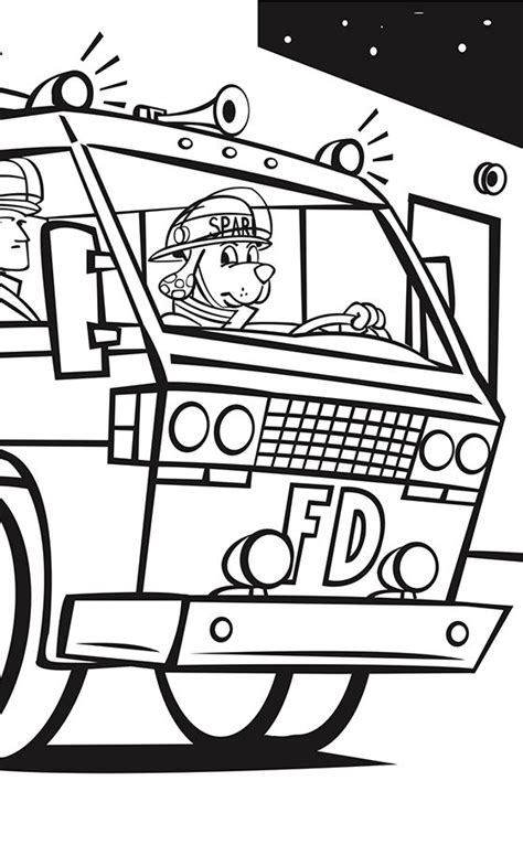 Sparky Fire Safety Coloring Pages