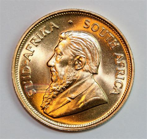 1975 1 0 Oz Gold South African Krugerrand Coin Uncirculated