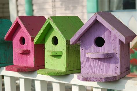 Colorful Birdhouses Stock Photo Image Of Spring Birdhouse 4818644