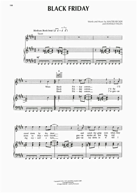 What Is The Song Black Friday By Steely Dan About - Black Friday Piano Sheet Music | OnlinePianist