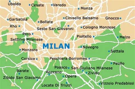 Map Of Milan With Major Places Sights Milan Travel Guide Lombardy