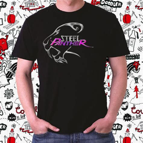 Steel Panther Logo Heavy Metal Band Mens Black T Shirt Size S To 3xl