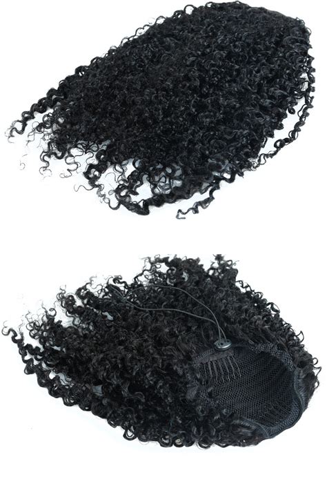 Msbuy 3b 3c Kinky Curly Ponytails Extensions One Piece Mongolian Clip