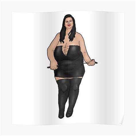 Strict Bbw Dominatrix With Very Large Breasts Poster For Sale By Pinupsandpulp Redbubble