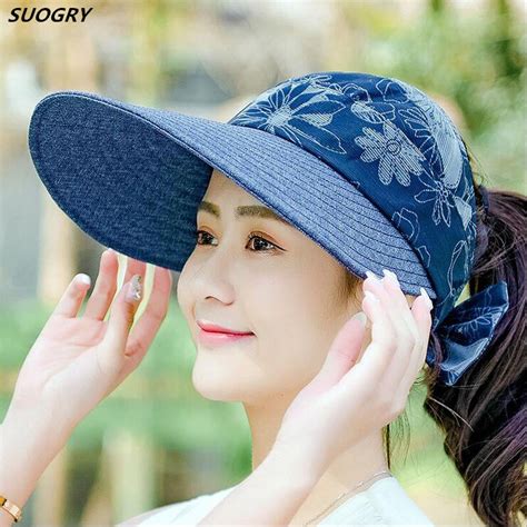 Suogry Summer Hats For Women Chapeau Femme Large Wide Brimmed Folding