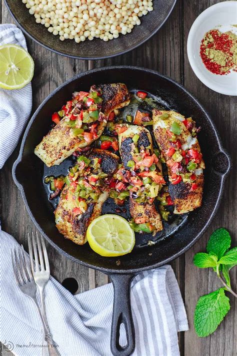 15 Minute Mediterranean Sea Bass Recipe The Mediterranean Dish