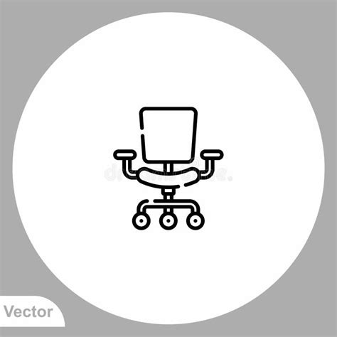 Office Chair Vector Icon Sign Symbol Stock Vector Illustration Of