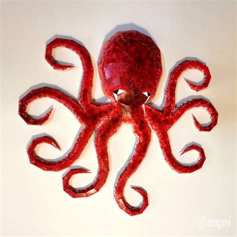 Octopus Papercraft Template