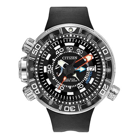 Citizen Eco Drive Promaster Aqualand Mens Black Silicone Dive Watch