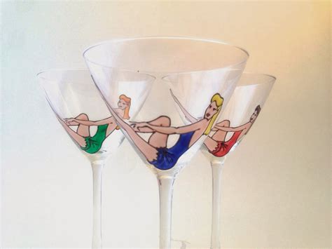 Win Vintage Pin Up Martini Glasses From Toasted Glass Vinspire