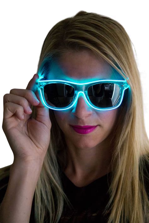 Light Up Glasses Glow In The Dark Light Up Rave Wear Tron Etsy
