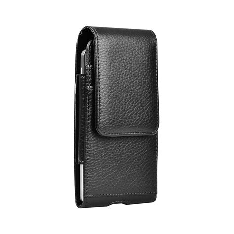 Cell Phone Holster Pouch Leather Wallet Rfid Card Holder Case With Belt