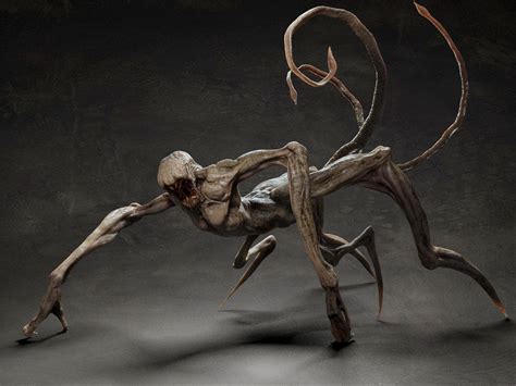 Rigging Skin D Obj Alien Concept Art Monster Concept Art Creature
