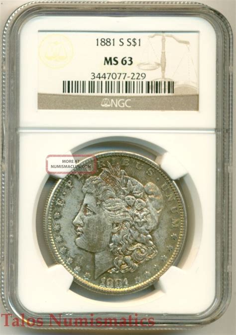 1881 P Morgan Silver Dollar Ms63 Ngc